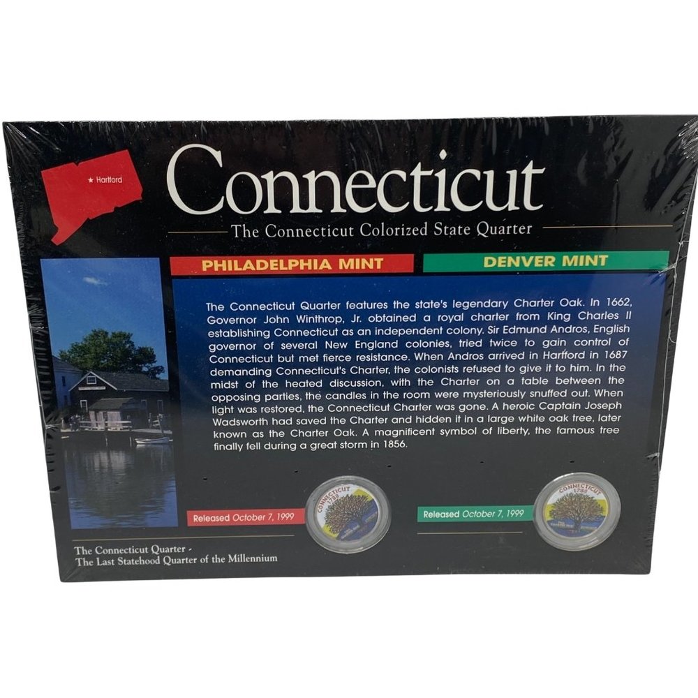 Connecticut Colorized State Quarter NEW Philadelphia & Denver Mint